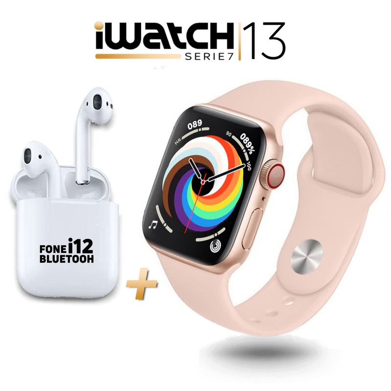 Smartwatch iWatch 13 Serie 7 + Fone Sem Fio