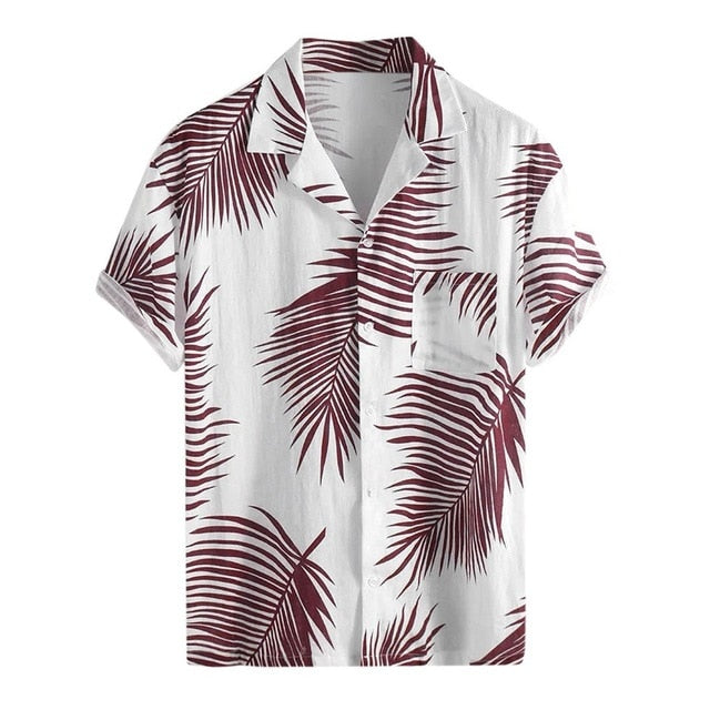 Camisa Manga Curta Masculina Praia Florida - Diversas Cores