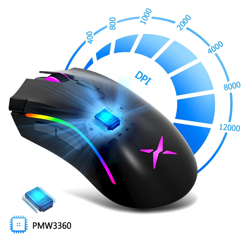 Mouse Gamer Delux M625 PMW3360 - 12000 DPI - 12000 FPS